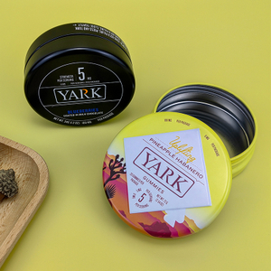 Childproof Round Tin for Cbd Gummy Chocolate